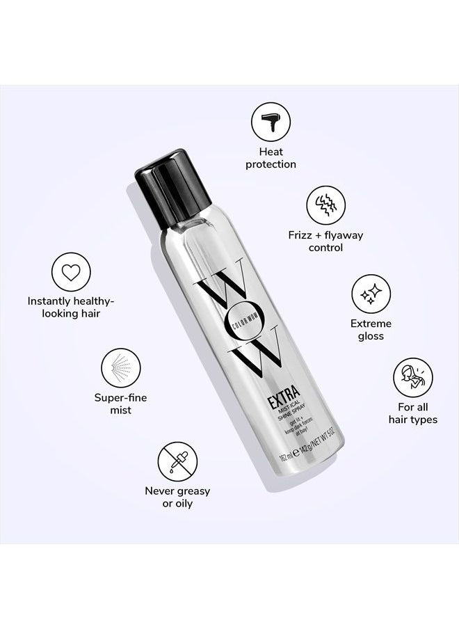 Color Wow - Color Wow Extra Shine Spray – For all hair types; Non greasy + lightweight; Heat protection; Provides frizz + flyaway control; Creates silky, healthy looking hair - Image 1
