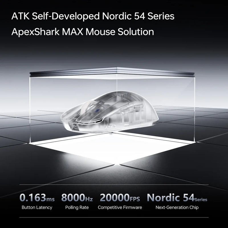 ATK Blazing Sky Zero Ultralight Wireless Gaming Mouse, PAW3950 Ultra, Dual 8K, Ergonomic, for PC - Image 3