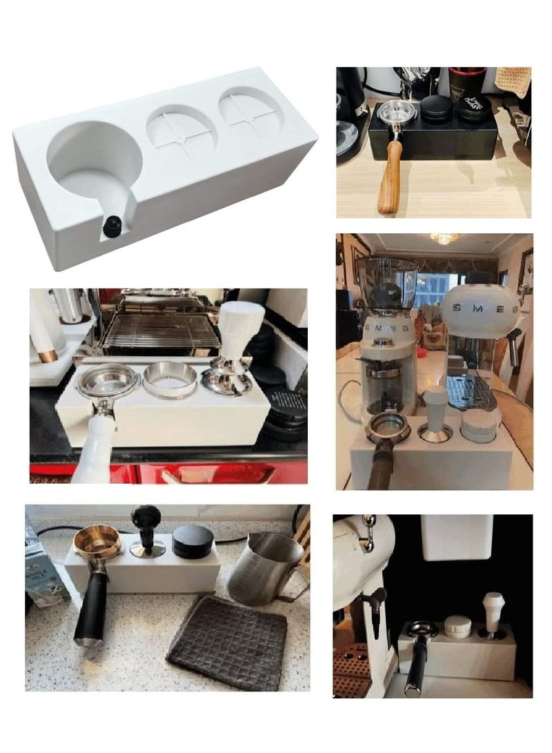 Premium Coffee Filter Tamper Holder - Espresso Tamper Mat Stand with Non-Slip Base, Tamper Station for Cafe Coffee and Espresso Machine Accessories (3 Hole) - Image 2