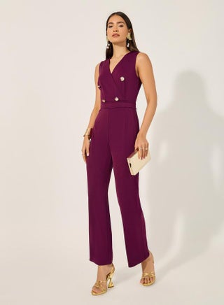 double breasted look tailored wide leg fit jumpsuit in stretchy knit fabric and gold coat buttons - pzsku/ZA8AD774B83469A031CF9Z/45/1741119921/77082ccf-c9e9-4477-a8b4-3ee6c4547059