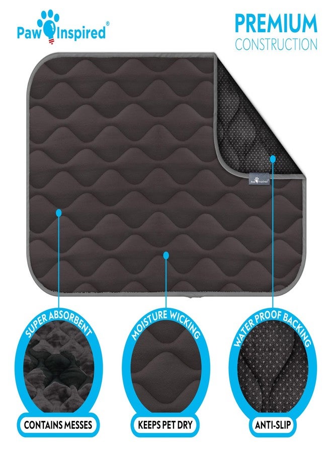 Paw Inspired Washable Padded Crate Mats for Dogs | 35” x 22” Pad, Fits 36-inch Kennels | Leakproof, Plush Pet Beds (Gray) - Image 5