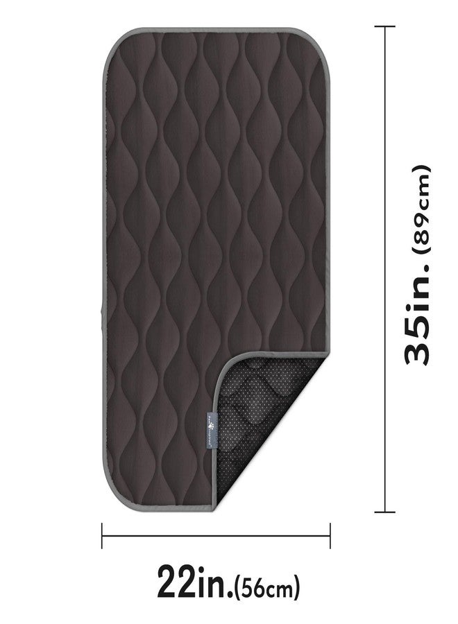 Paw Inspired Washable Padded Crate Mats for Dogs | 35” x 22” Pad, Fits 36-inch Kennels | Leakproof, Plush Pet Beds (Gray) - Image 2