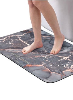 AHAKAC Bath Mat with Highly Absorbent - Non-slip Floor Mat with Non-slip Texture of the Bottom - Comfortable Cushioned Floor Mat with Cotton-like Fabric  - Image 1