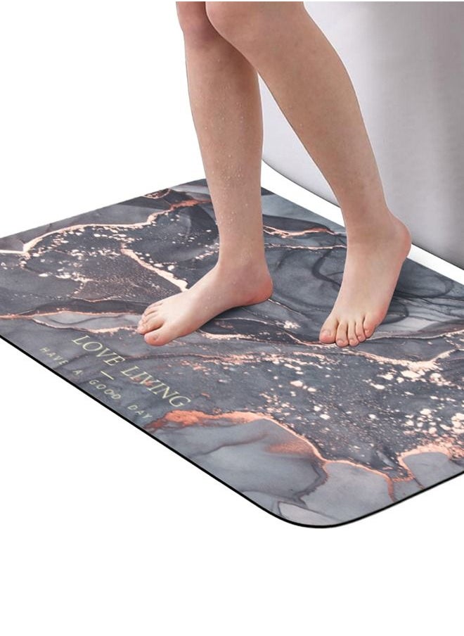 AHAKAC - Bath Mat with Highly Absorbent - Non-slip Floor Mat with Non-slip Texture of the Bottom - Comfortable Cushioned Floor Mat with Cotton-like Fabric - Image 1