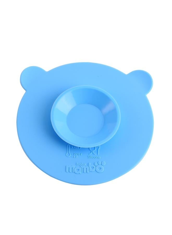 Beauenty Silicone Baby Bowl Base Sucker Double sided Magic Suction Anti skid Tableware Placemat(Blue) - Image 1