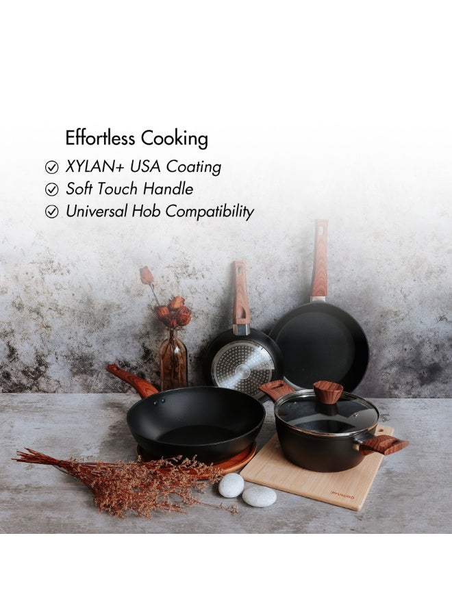 Fukuro Kanzen Forged Non-Stick Sauce Pan With Lid - 18cm - Image 3