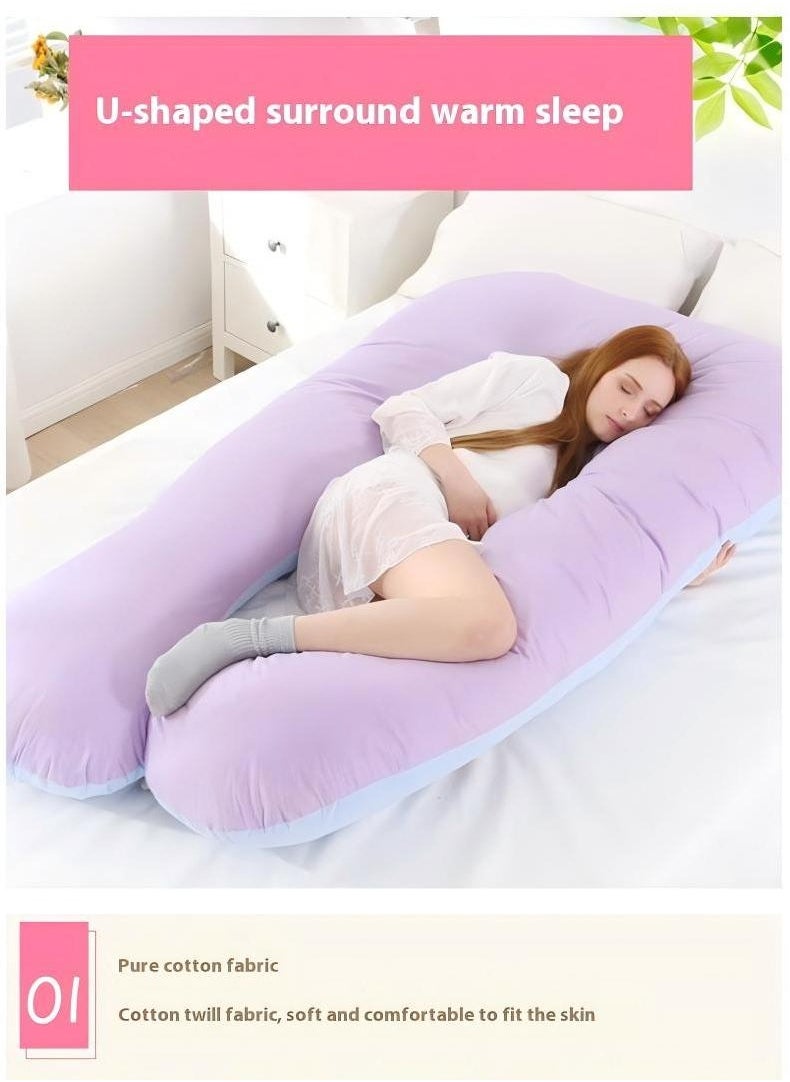 Bluejw U-Shaped Full Body Pregnancy Cotton Pillow Pregnancy Pillows For Sleeping 80x150cm  - Image 5