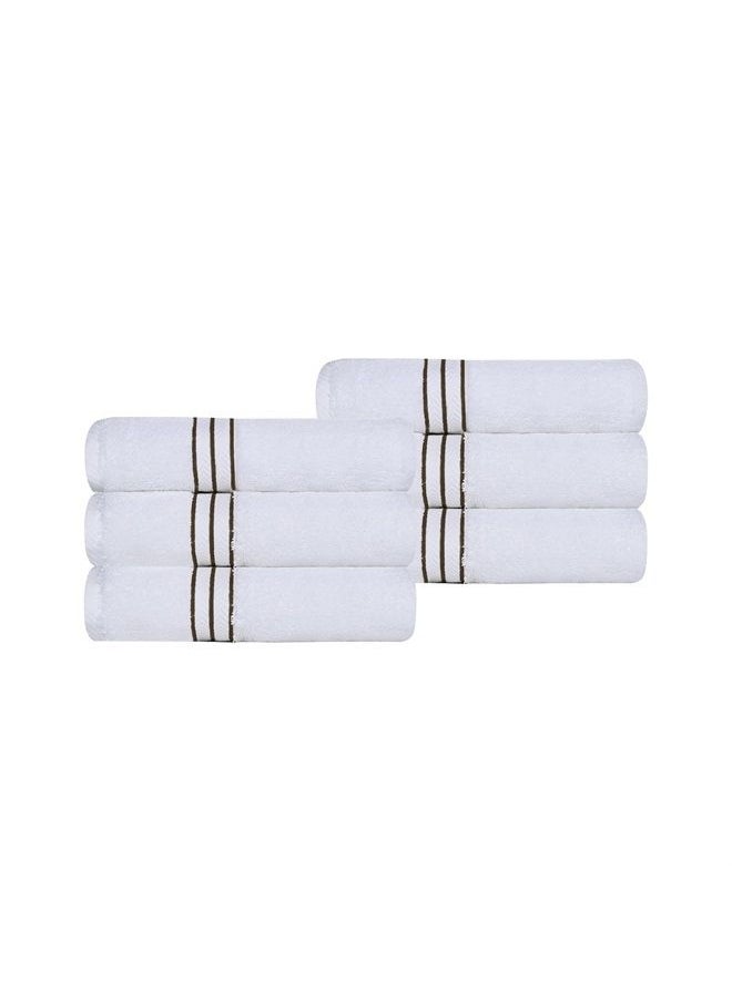 Superior Turkish Cotton Ultra-Plush 6-Piece Hand Towel Set, Small Towels for Home, Apartment, Airbnb, Kitchen, Bathroom Essentials, Absorbent Quick Drying, Bath Accessories, Soft Basics, Latte  - Image 1