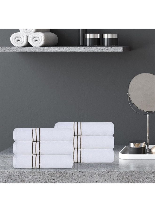 Superior Turkish Cotton Ultra-Plush 6-Piece Hand Towel Set, Small Towels for Home, Apartment, Airbnb, Kitchen, Bathroom Essentials, Absorbent Quick Drying, Bath Accessories, Soft Basics, Latte  - Image 2