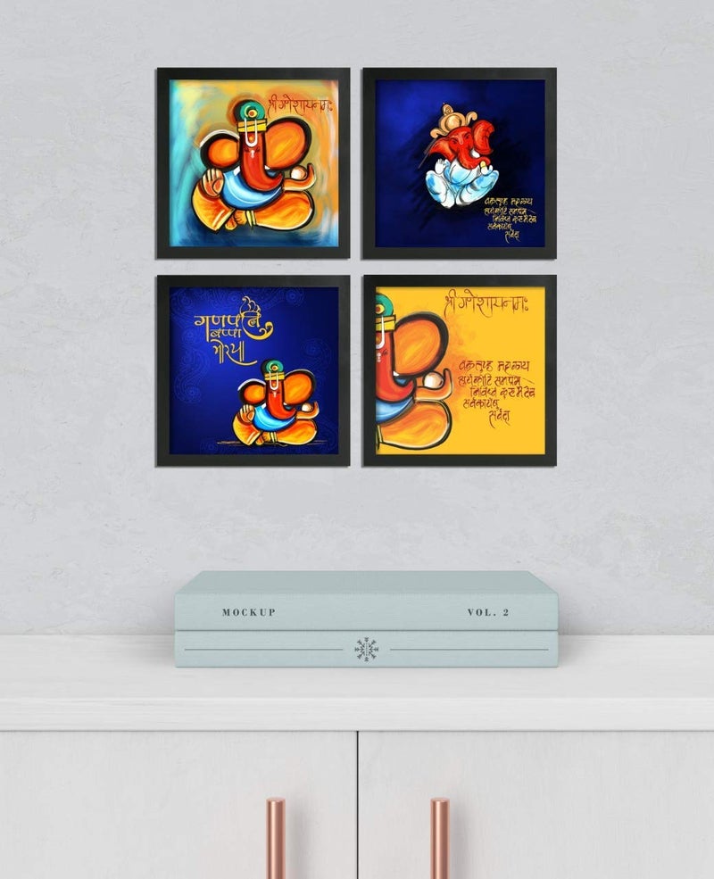 KHIRKI Home decor Paper Plane Design Ganesha Frame 