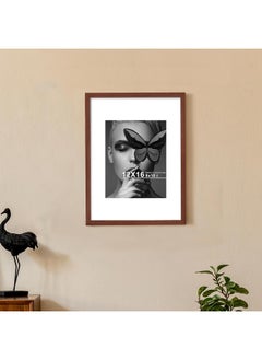 Art Street Art Street Synthetic Document Large Size Wall Photo Frame, Big Frames For Wall Artwork, Certificates, Picture & Photographs Home Decor(12x16 Inch, Matted To: 8x10 Inch, Brown)  - Image 1