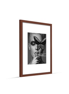 Art Street Art Street Synthetic Document Large Size Wall Photo Frame, Big Frames For Wall Artwork, Certificates, Picture & Photographs Home Decor(12x16 Inch, Matted To: 8x10 Inch, Brown)  - Image 2
