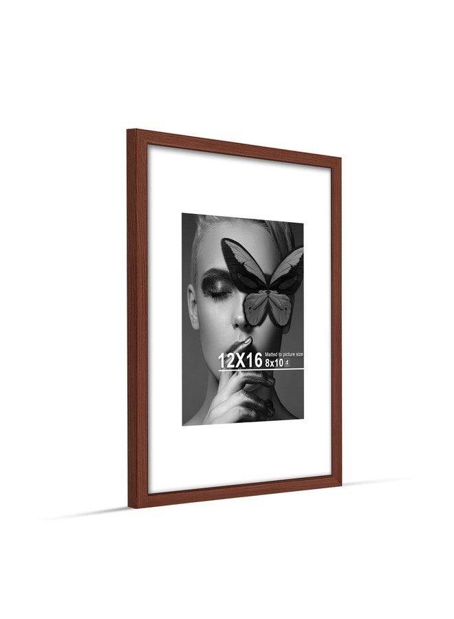Art Street Synthetic Document Large Size Wall Photo Frame, Big Frames For Wall Artwork, Certificates, Picture & Photographs Home Decor(12x16 Inch, Matted To: 8x10 Inch, Brown) - Image 2