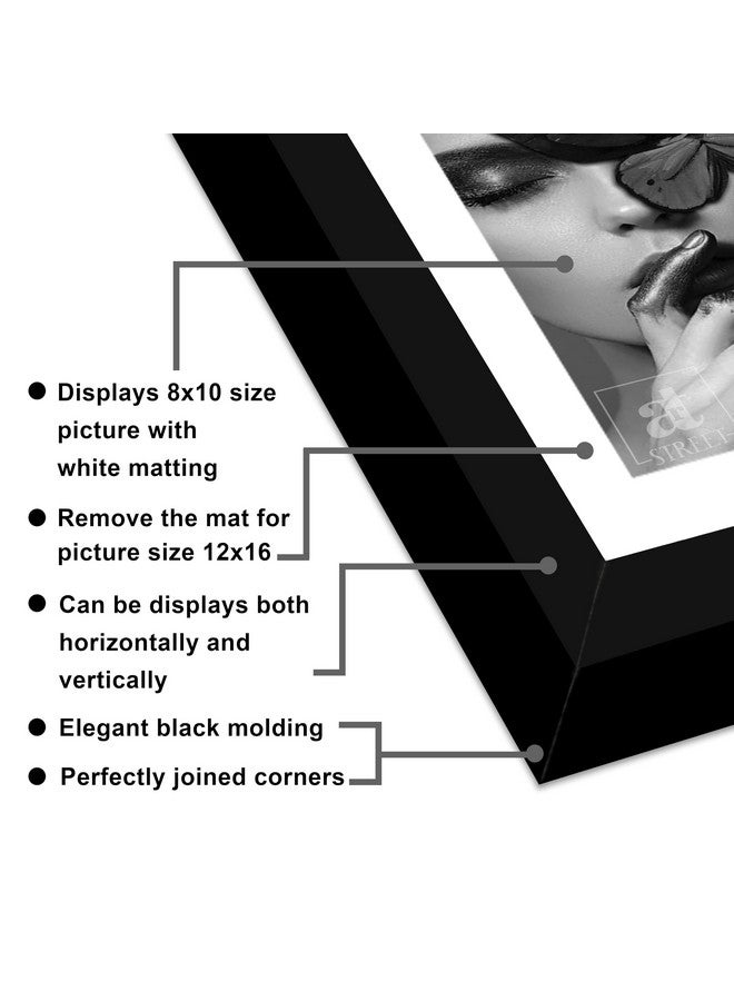 Art Street Synthetic Document Large Size Wall Photo Frame, Big Frames For Wall Artwork, Certificates, Picture & Photographs Home Decor(12x16 Inch, Matted To: 8x10 Inch, Brown) - Image 3