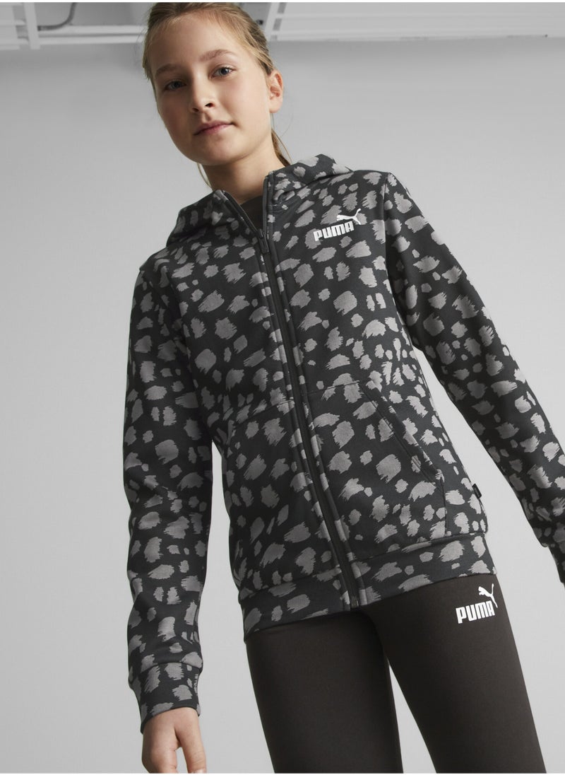 PUMA - Essentials Kids Girls Animal FullZip Hoodie - Image 1