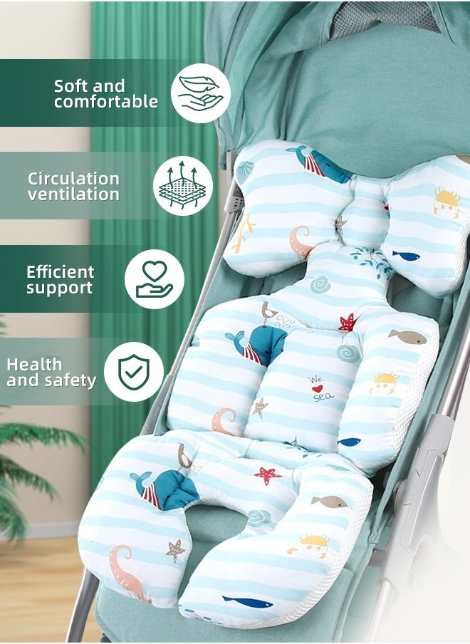 Soft Touch - Baby Stroller Cushion Pad Stroller Liner Insert Car Seat Liner Cover Non Slip Baby Stroller Liner Seat Pad - Image 1