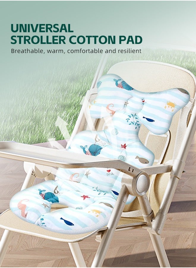 Soft Touch - Baby Stroller Cushion Pad Stroller Liner Insert Car Seat Liner Cover Non Slip Baby Stroller Liner Seat Pad - Image 1