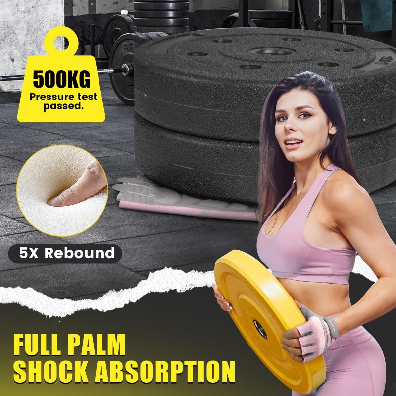 HOZMOZ Ventilated Weight Lifting Gloves, Thick Padded Workout Gym Gloves with Full Palm Protection & Grip & Shock Absorption for Women & Men's Fitness Exercise Training - Image 3