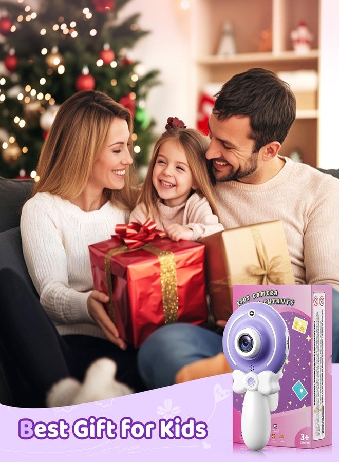 TEKFUN Kids Camera Toy for Girls - Birthday Girl Gifts with Magic Wand Design - Digital Video Camera for Kids with 32GB SD Card - Easter Basket Essentials for Girl 2 3 4 5 6 Year Olds, Purple - Image 3