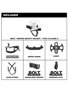خوذة السلامة BOLT™ البيضاء (الولايات المتحدة الأمريكية) النوع 2، الفئة C ذات التهوية - pzsku/ZA8ADDCF71E988AF28B54Z/45/_/1722328220/25f8cc54-fcf3-4f95-96e0-a5df8e451057