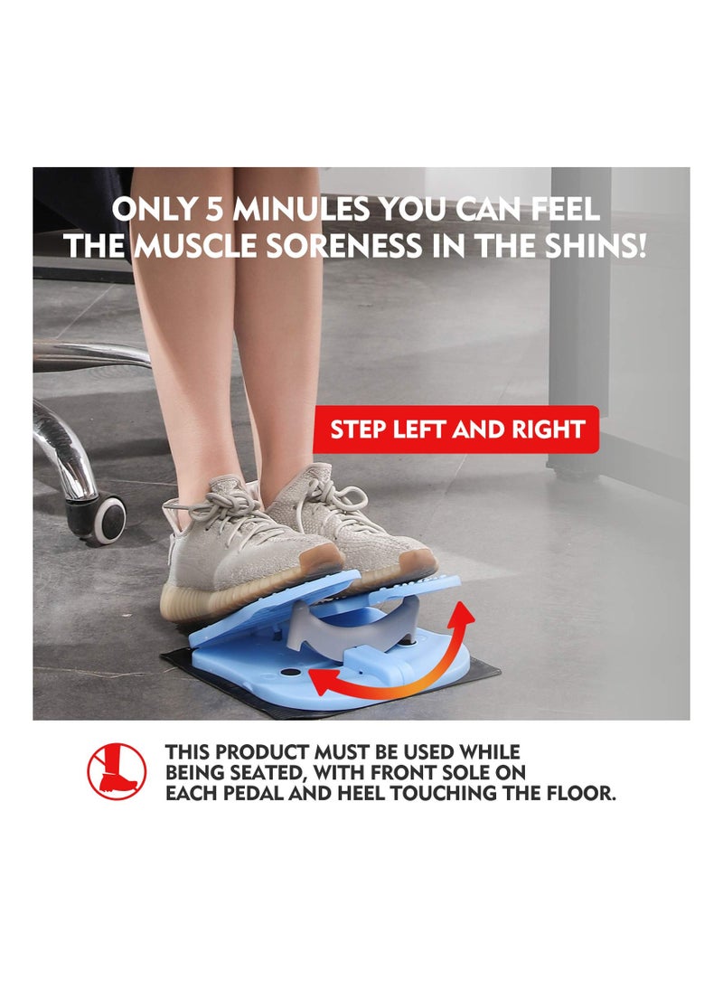 SYOSI - Under Desk Mini Stepper for Varicose Veins Relievf, Folding Foot Peddle Pedal Exerciser Leg Exercisers Peddle Compact Mini Stepper for Physical Therapy Leg Exercisers Peddle,Relieves Varicose Veins - Image 1