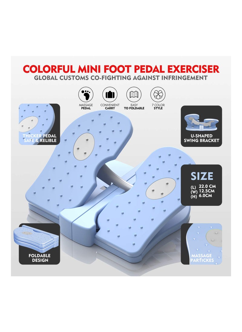 SYOSI - Under Desk Mini Stepper for Varicose Veins Relievf, Folding Foot Peddle Pedal Exerciser Leg Exercisers Peddle Compact Mini Stepper for Physical Therapy Leg Exercisers Peddle,Relieves Varicose Veins - Image 1