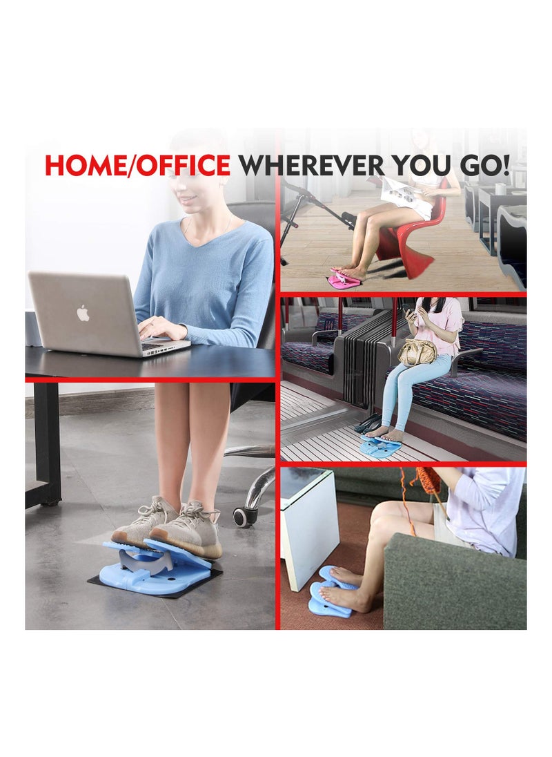SYOSI - Under Desk Mini Stepper for Varicose Veins Relievf, Folding Foot Peddle Pedal Exerciser Leg Exercisers Peddle Compact Mini Stepper for Physical Therapy Leg Exercisers Peddle,Relieves Varicose Veins - Image 1