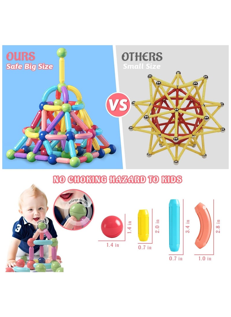 Generic Magnetic Balls and Rods Building Blocks Set For Kids, 3D Magnetic Building Puzzle Toys for Ages 3 and Up - 42 Pieces  - Image 2