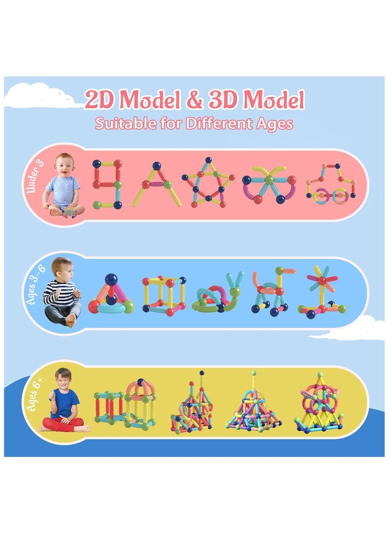 Generic Magnetic Balls and Rods Building Blocks Set For Kids, 3D Magnetic Building Puzzle Toys for Ages 3 and Up - 42 Pieces  - Image 5