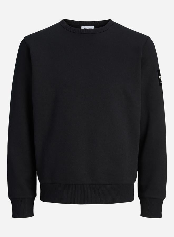 JACK & JONES Black Pullover Round Neck Sweatshirt - Image 1