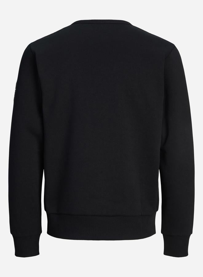 JACK & JONES Black Pullover Round Neck Sweatshirt - Image 4