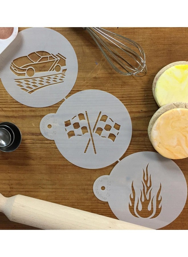 ديزاينر ستينسلز مجموعة قوالب بسكويت سباق السيارات من تصميم Designer Stencils - Image 3