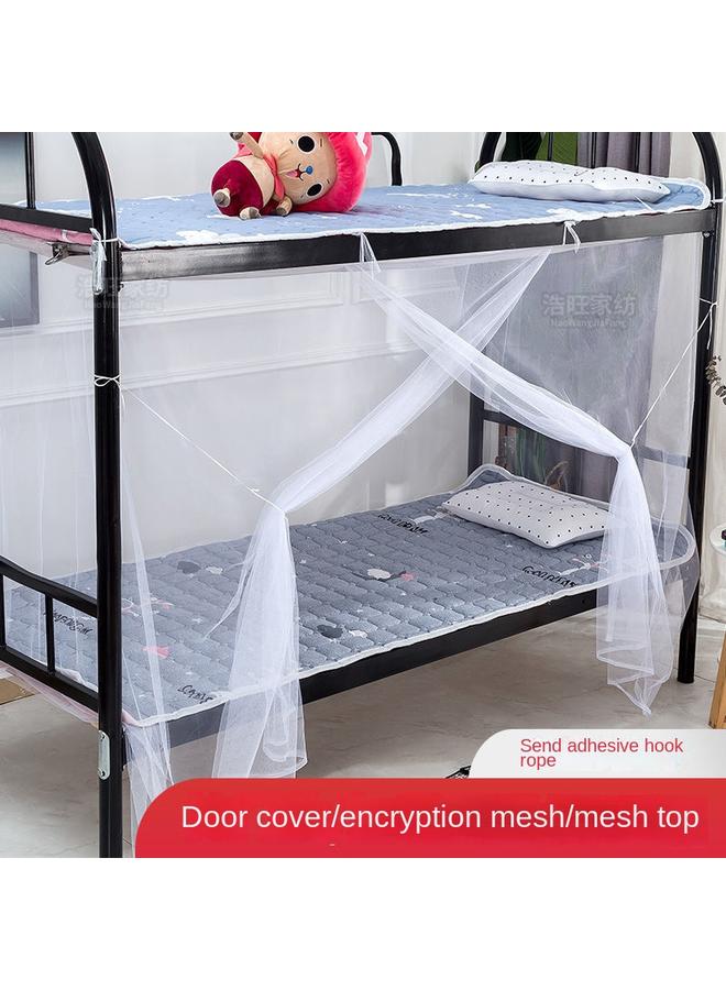 Bluejw 9V7T Student Dormitory Mosquito Net 0.9m Bedroom With Zipper Encrypted Square Net 90cm Single 1.2 M 1 - Image 1