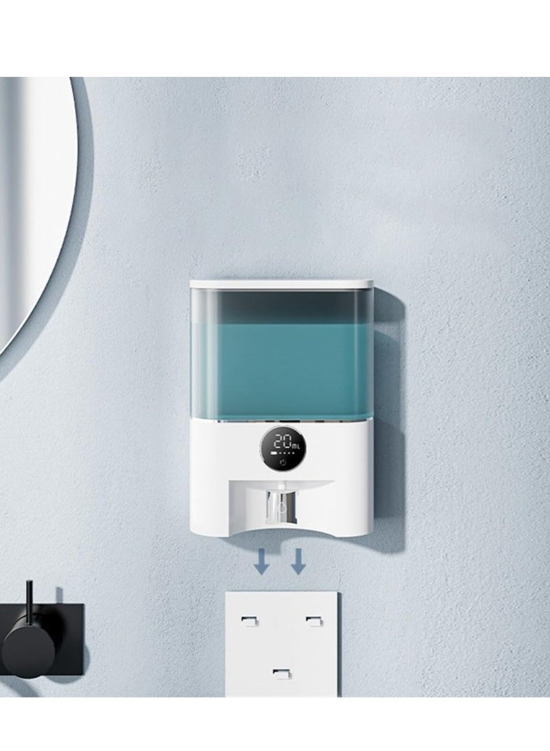 Automatic Mouthwash Dispenser with 2 Cups, 500ml Wall Mount Touchless Mouth Wash Container(White) - Image 3
