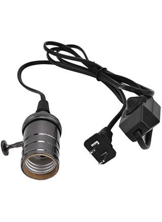 Vintage Bulb Cord Edison Socket lamp Plug Pendant Light with Dimmer , E27/E26 Ceiling Cord Lamp Kits Practical Retro sty1e Lighting Equipment for Base Bulbs with Plug Switch US Plug 110V240V (Black) - pzsku/ZA8AE23C93B2F49627890Z/45/1745776680/11ded48c-ea25-4a28-b955-9fe7bd62cd82