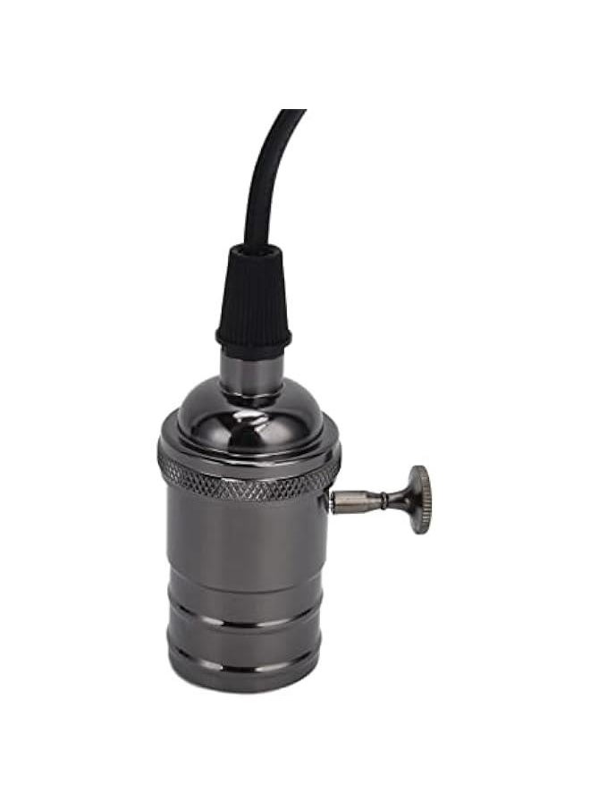 Generic - Vintage Bulb Cord Edison Socket lamp Plug Pendant Light with Dimmer , E27/E26 Ceiling Cord Lamp Kits Practical Retro sty1e Lighting Equipment for Base Bulbs with Plug Switch US Plug 110V240V (Black) - Image 1