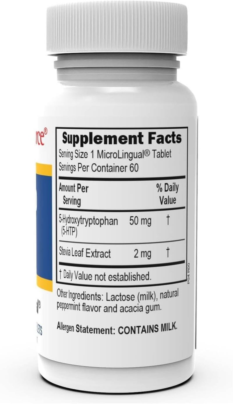 Superior Source 5HTP 50 mg  Natural Supplement Aids Restful Sleep  Neurotransmitter Functions  Brain Health  Function Support  5Hydroxytryptophan Supplement  60 Instant Dissolve Tablets - Image 2