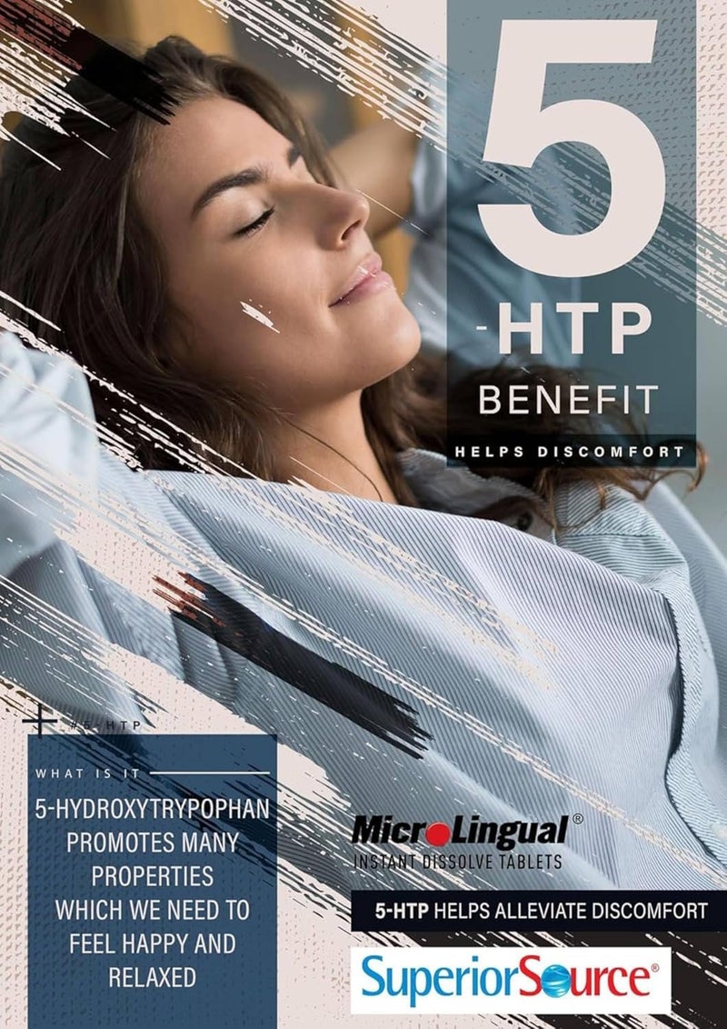 Superior Source 5HTP 50 mg  Natural Supplement Aids Restful Sleep  Neurotransmitter Functions  Brain Health  Function Support  5Hydroxytryptophan Supplement  60 Instant Dissolve Tablets - Image 5