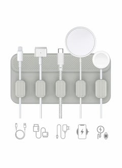 Generic Magnetic Cable Management Holder - 5 Clips for Lightning & USB C Cords, Sticks to Wood, Metal, Glass & Marble  - Image 4