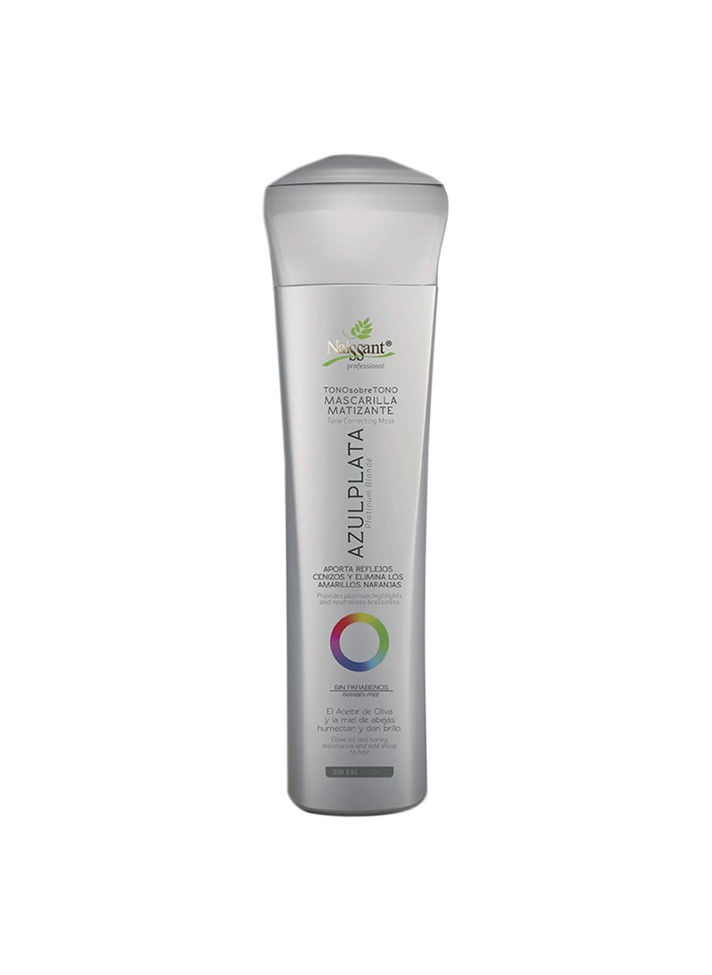 Naissant naissant Silver Ash Blonde Hair Blue Toning Mask | Eliminates Brassiness | Neutralizes Yellow & Orange Tones | Paraben, Ammonia & Sulfate Free | Pro-Vitamin B5, Olive Oil & Honey (Azul Plata) 10.1 Fl 
