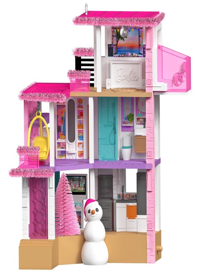 Hallmark Keepsake Barbie Merriest Dreamhouse Christmas Decoration 2025 with Light, Gifts for Barbie Fans - Image 1
