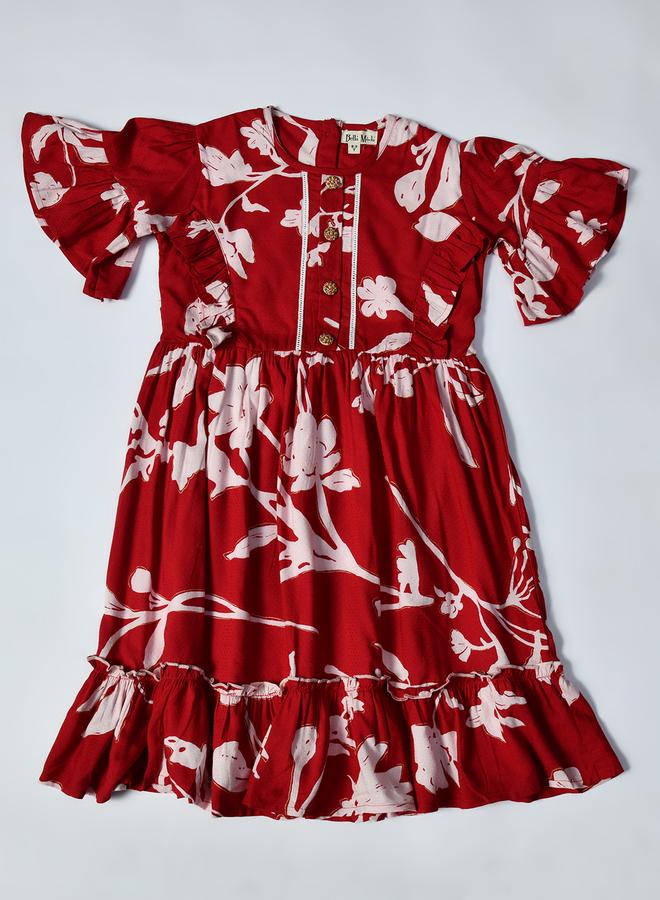 بيلا مودا فستان كشكش بنقشة الزهور - Image 2