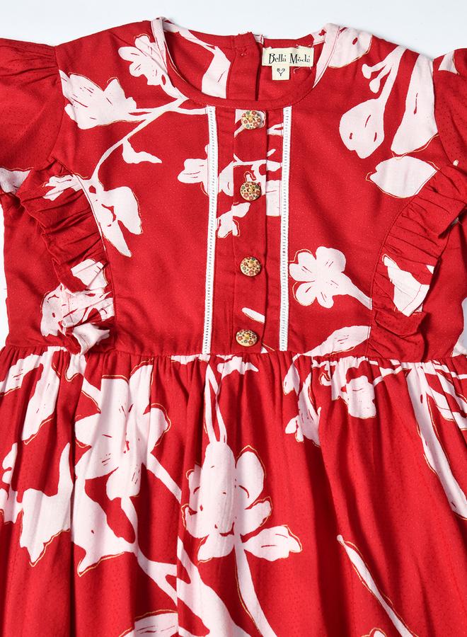 بيلا مودا فستان كشكش بنقشة الزهور - Image 4