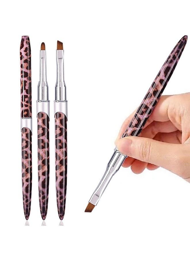 DANNEASY - 2Pcs Nail Clean Up Brush Nail Polish Remover Brush Nail Art Brush Set Nail Design Brushes Acrylic Nail Brush For Cleaning Nail Polish Nail Art Tools - Image 1