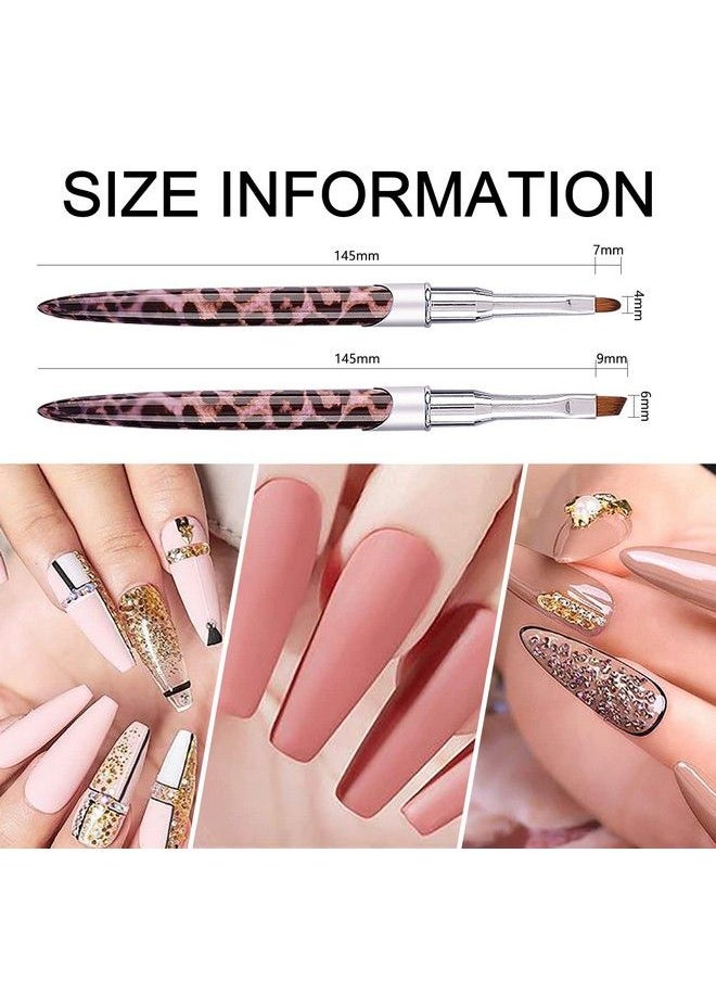 DANNEASY - 2Pcs Nail Clean Up Brush Nail Polish Remover Brush Nail Art Brush Set Nail Design Brushes Acrylic Nail Brush For Cleaning Nail Polish Nail Art Tools - Image 1