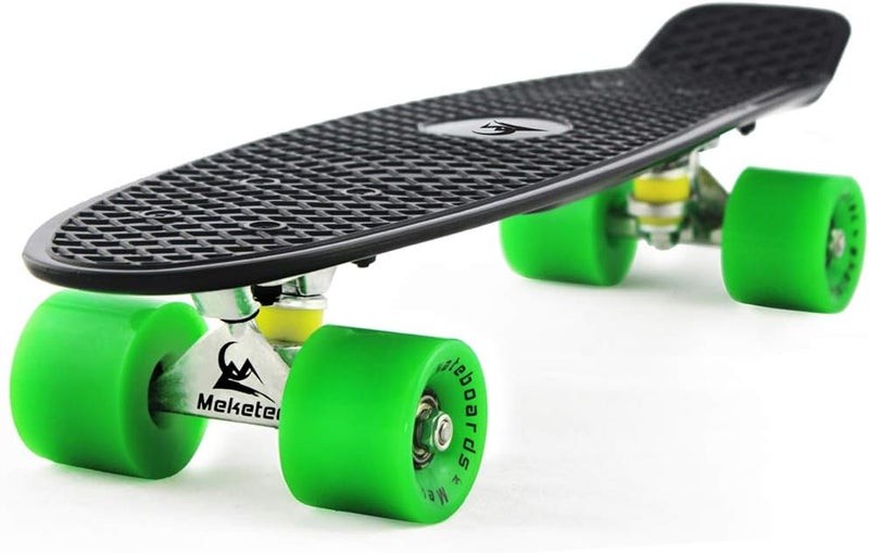 Meketec Skateboards Complete 22 Inch Mini Cruiser Retro Skateboard for Kids Boys Youths Beginners - Image 1