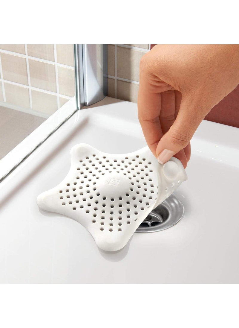 MALL Sky Mall Silicone Star Shaped Sink Filter Bathroom Hair Catcher Drain Strainers Cover Trap for Basin Random Color Standard 3 pcs  - Image 3