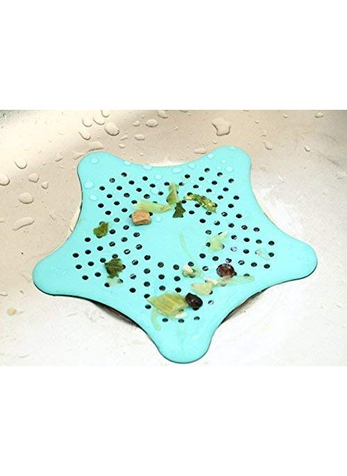 MALL Sky Mall Silicone Star Shaped Sink Filter Bathroom Hair Catcher Drain Strainers Cover Trap for Basin Random Color Standard 3 pcs  - Image 5