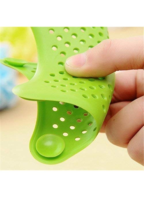 MALL Sky Mall Silicone Star Shaped Sink Filter Bathroom Hair Catcher Drain Strainers Cover Trap for Basin Random Color Standard 3 pcs  - Image 2