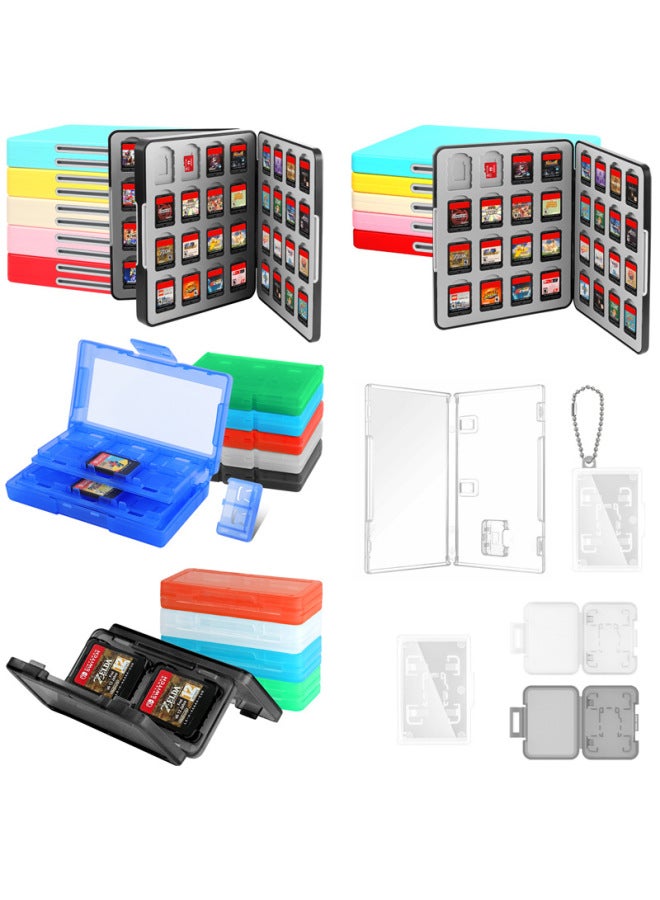 Nintendo Switch Game Card Case OLED Card Storage Box TF Memory Card Storage 64,48,24,4 Single Card-Product Color:Black-Model:64-in-1 Card Box (packed In Color Box, Can Hold 64 Game Cards And 64 Tf Memory Cards)  - Image 2